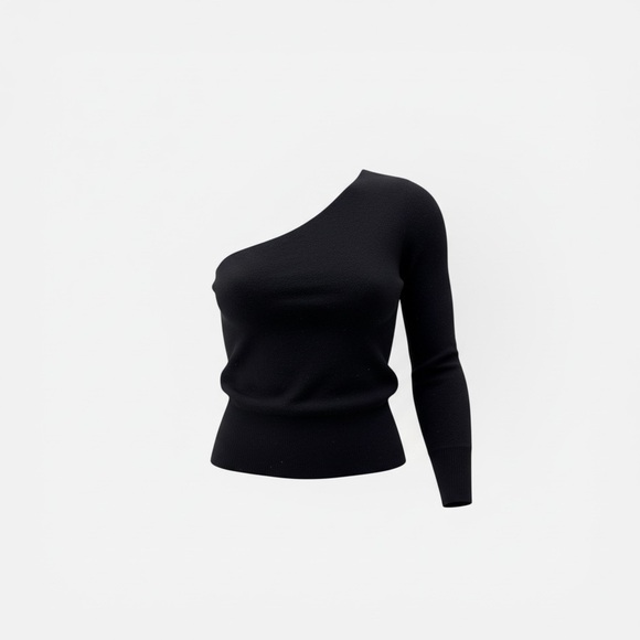 Anthropologie Midnight Off-the-Shoulder Sweater Cashmere Collection - Picture 2 of 7